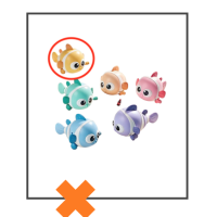 (Bad)speelgoed clowns vis geel